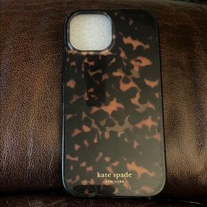Kate Spade Mag Safe Iphone 13 Brown and Black Patterned Phone Case